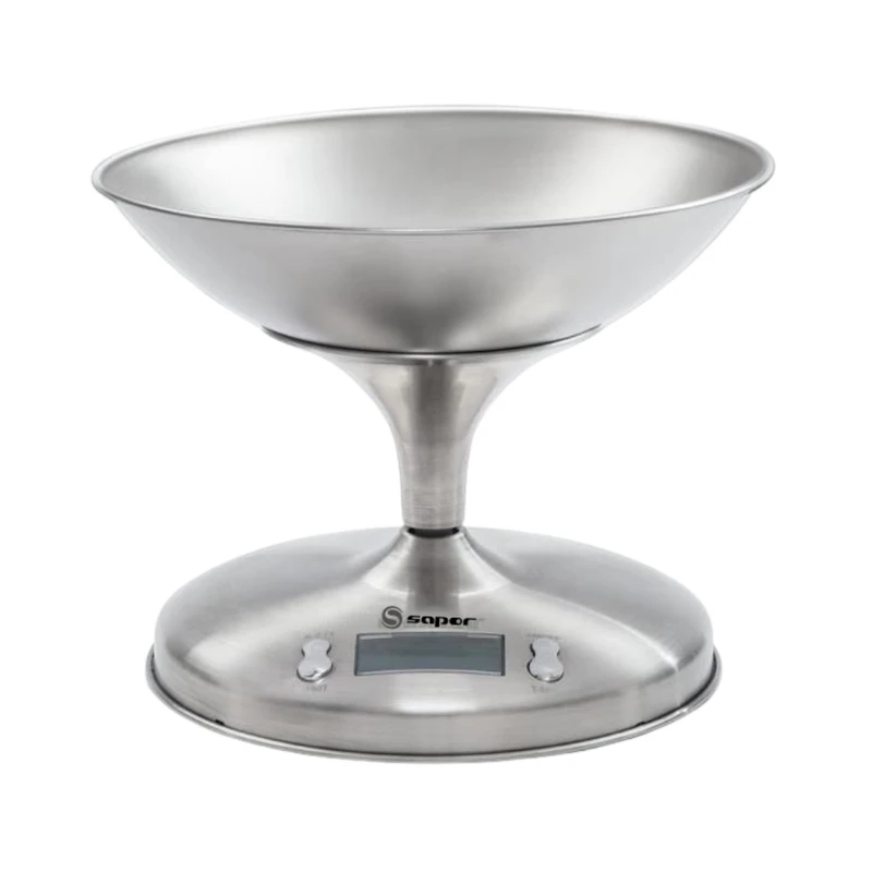 ترازو آشپزخانه دیجیتال ساپر مدل گیلاسی ساپر 220D کد 40009 حداکثر ظرفیت قابل اندازه‌گیری 5 کیلوگرم با دقت اندازه‌گیری 1 گرم