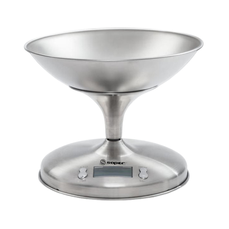 ترازو آشپزخانه دیجیتال ساپر مدل گیلاسی ساپر 220D کد 40009 حداکثر ظرفیت قابل اندازه‌گیری 5 کیلوگرم با دقت اندازه‌گیری 1 گرم