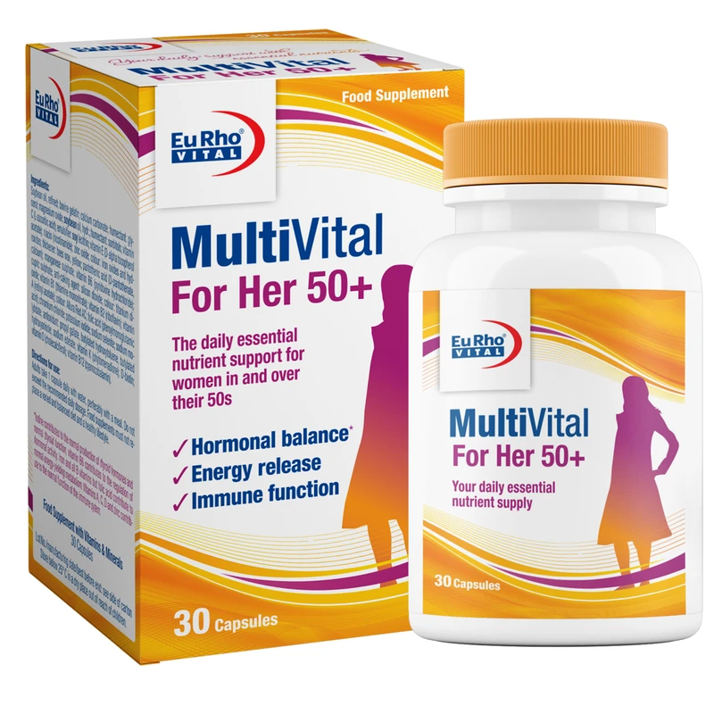 کپسول مولتی ویتال فور هر بالای 50 سال یوروویتال بسته 30 عددی