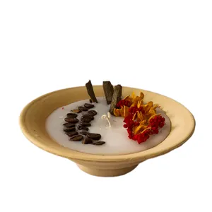 شمع دست ساز مدل سفالی بزرگ زیبا