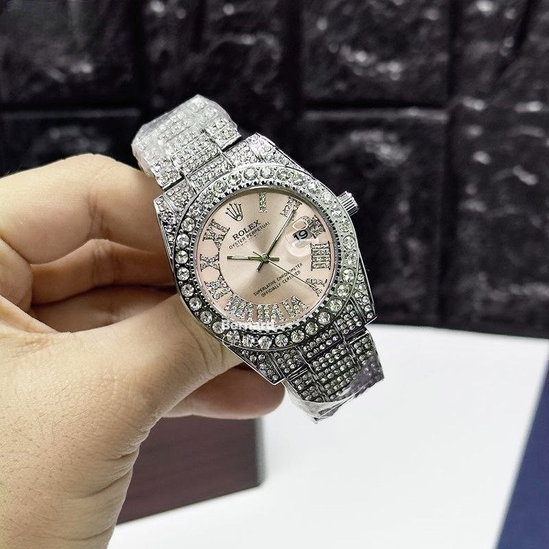 ساعت مچی عقربه‌ای مردانه  مدل فول نگین دیت جاست