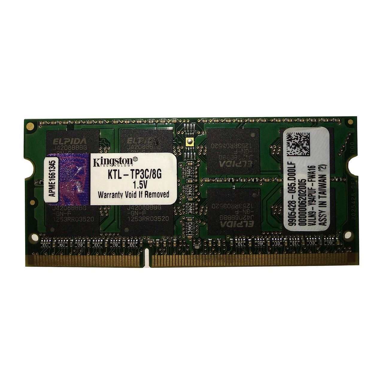 رم لپ تاپ کینگستون مدل DDR3 12800S MHz ظرفیت 8 گیگابایت