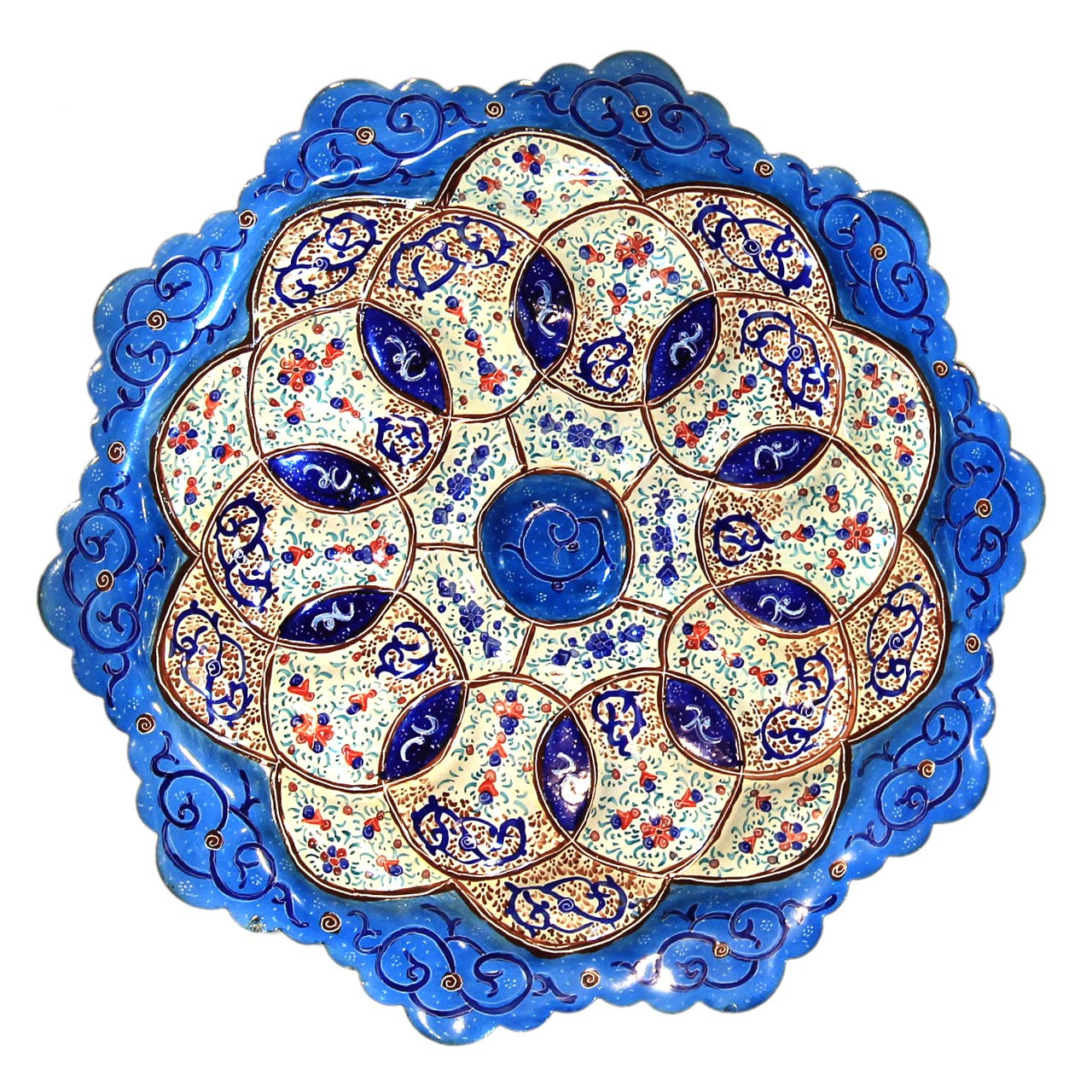 بشقاب مسی میناکاری کد 23-10085
