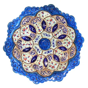 بشقاب مسی میناکاری کد 23-10085