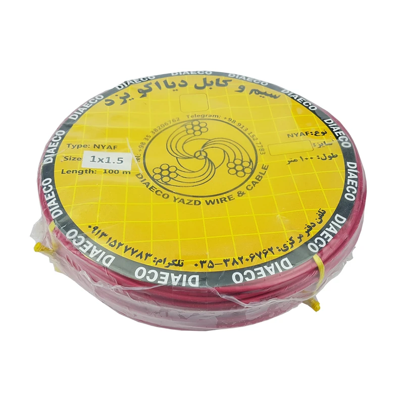 سیم برق 1در 2.5 دیا اکو یزد مدل افشان بسته 100 متری 