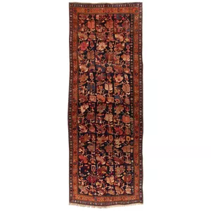 فرش قدیمی دستباف کناره طول چهار متر سی پرشیا کد 127028
