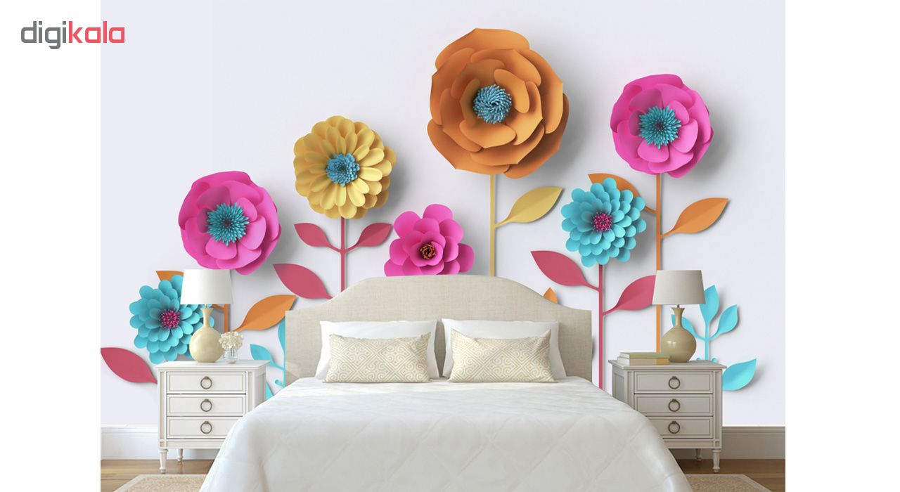پوستر دیواری سه بعدی صالسو آرت طرح 324 A- colrorfull flowers
