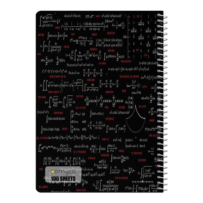 دفتر مشق 100 برگ سیمی کارنیکا طرح ریاضیات Mathematics کد 77451