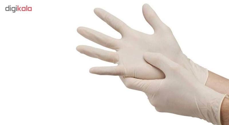 دستکش لاتکس پودری آوا سایز Small بسته 100 عددی