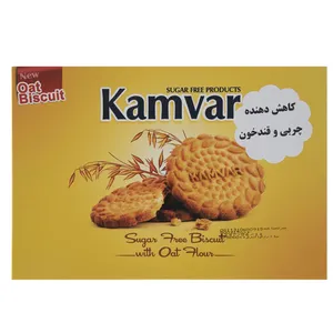 بیسکویت جو بدون قند کامور - 500 گرم