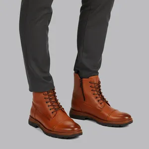 نیم بوت مردانه چرم عطارد مدل چرم طبیعی کد SH27