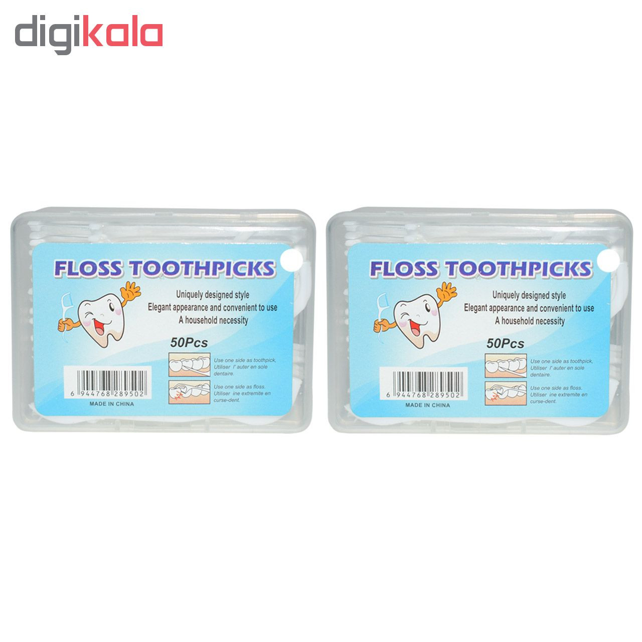 نخ دندان فلاس توتپیکس مدل 02 2 بسته 50 عددی