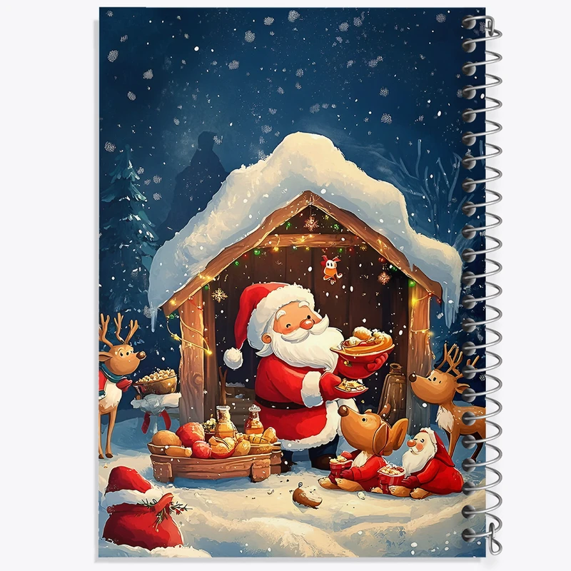 دفتر مشق 100 برگ خندالو طرح بابانوئل و کریسمس کد F8368