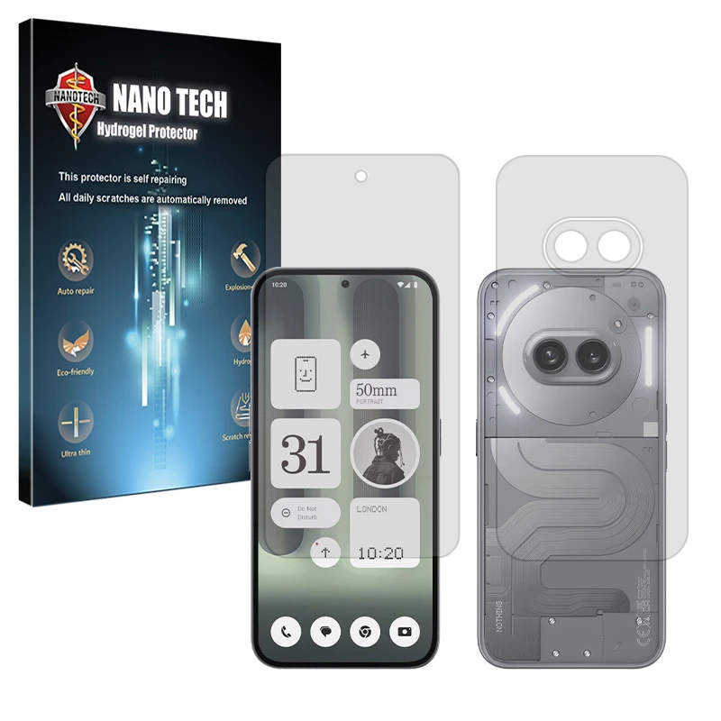 محافظ صفحه نمایش مات نانو تک مدل Tough مناسب برای گوشی موبایل ناتینگ Phone 2a Plus به همراه محافظ پشت گوشی