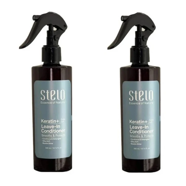 اسپری دوفاز مو نرم کننده استلو مدل کراتین حجم 300 میلی لیتر بسته 2 عددی