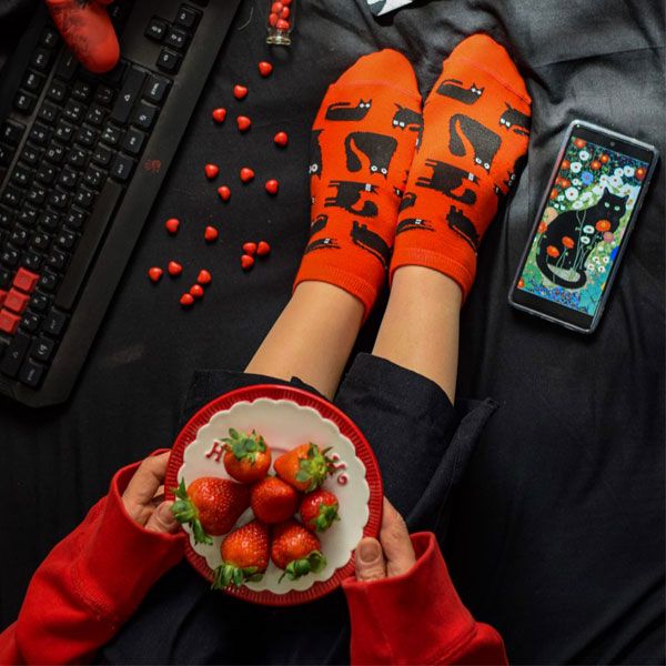 جوراب زنانه ال سون مدل گربه کد PH846 -  - 5