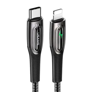 کابل تبدیل USB-C به لایتنینگ یوسمز مدل U63 PD 20W طول 1.2 متر