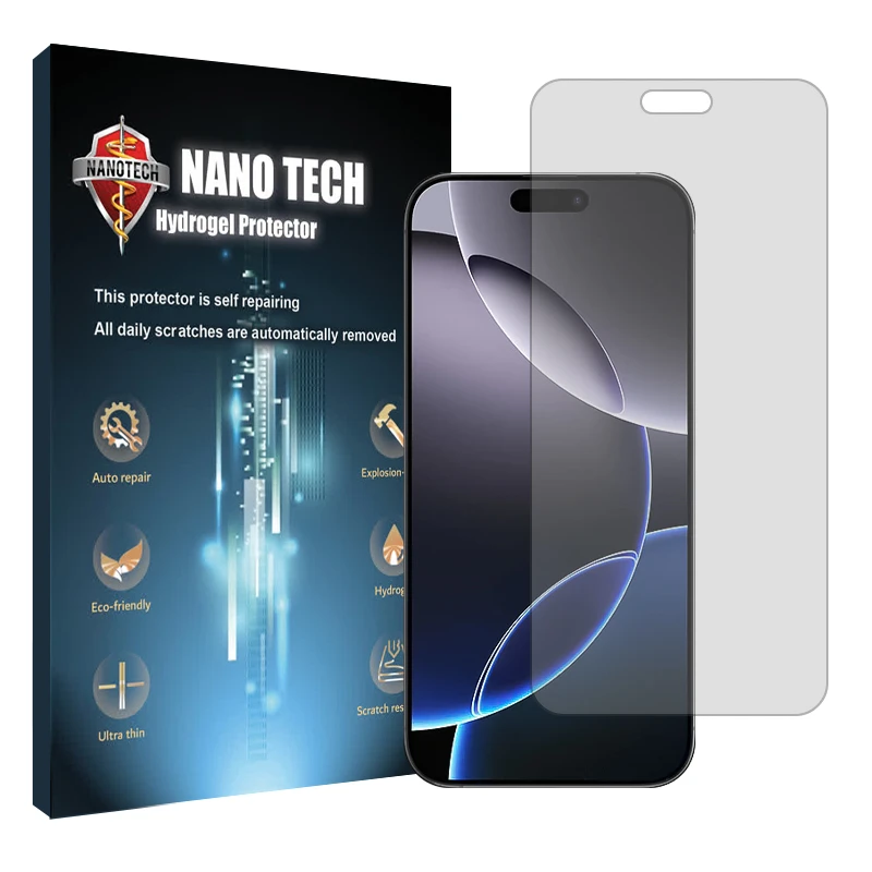 محافظ صفحه نمایش شفاف نانو تک مدل Tough مناسب برای گوشی موبایل اپل iPhone 16 Pro