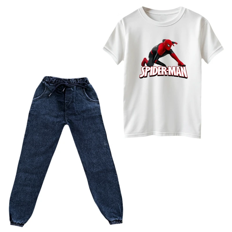 ست تی‌شرت و شلوار پسرانه مدل مرد عنکبوتی کد ۱۹
