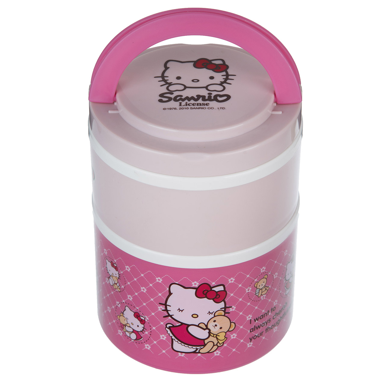 ظرف غذای کودک دو طبقه مدل Hello Kitty