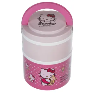 ظرف غذای کودک دو طبقه مدل Hello Kitty