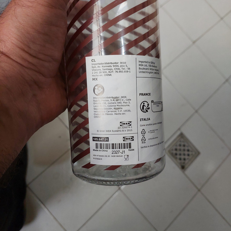 بطری ایکیا مدل KORKEN کد 647 -1/L بطری ایکیا مدل KORKEN کد 647 -1/L