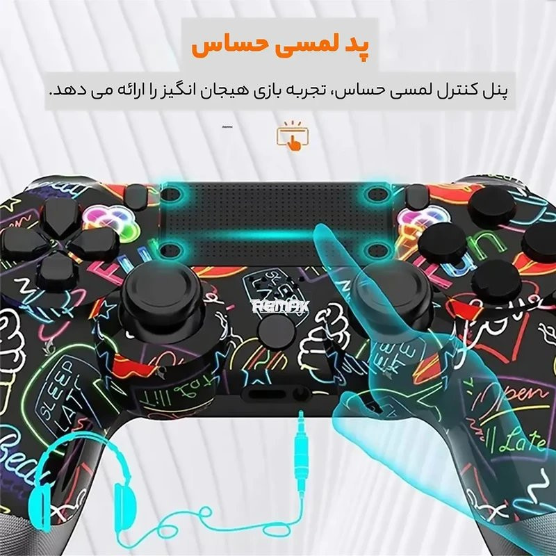 دسته بازی بی‌سیم ریمکس مدل D5340 با اتصال Bluetooth 