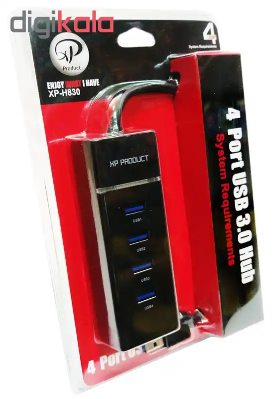 هاب 4 پورت USB 3.0 اکس پی پروداکت مدل XP-H830