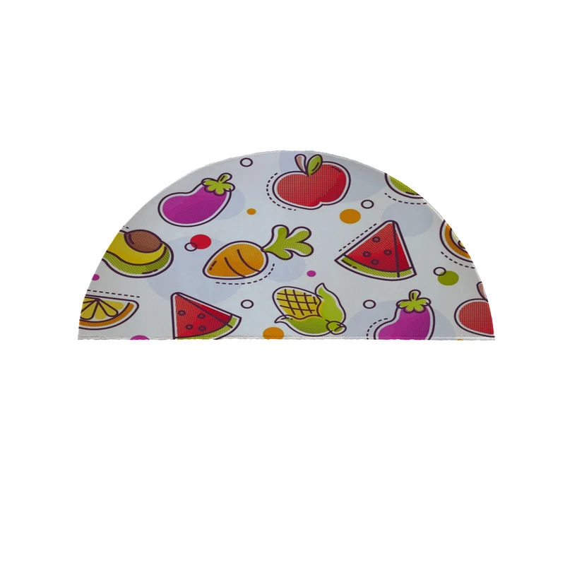 پادری مدل نیم دایره طرح خوراکی کد 8078 سایز 90×45 سانتی متر