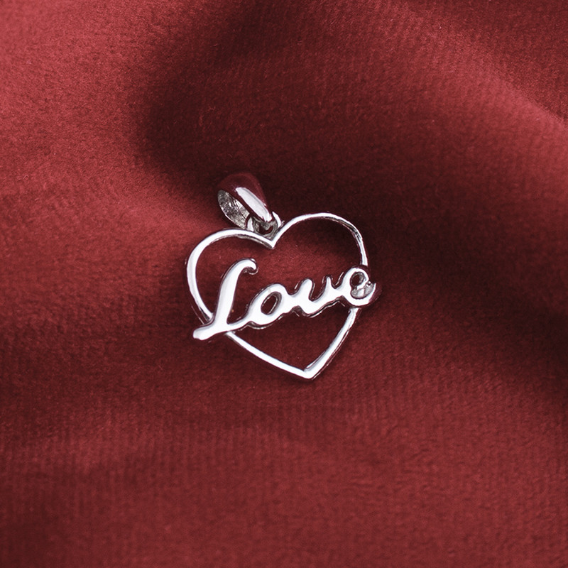 آویز گردنبند نقره زنانه آمیتیس مدل قلب -M142 آویز گردنبند نقره زنانه آمیتیس مدل قلب -M142