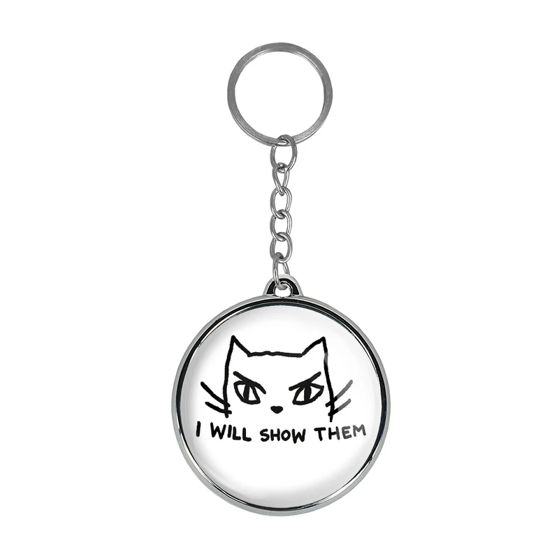 جاکلیدی خندالو طرح گربه عصبانی مدل دوطرفه کد 2931329314