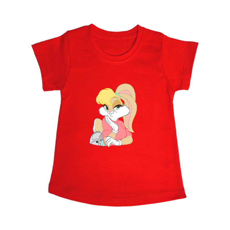 تی شرت آستین کوتاه دخترانه مدل lola bunny R009