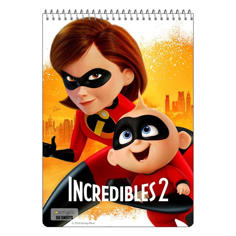 دفتر نقاشی 50 برگ سیمی کارنیکا طرح شگفت انگیزان The Incredibles کد 12582