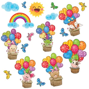 استیکر دیواری کودک مدل دوستان شاد