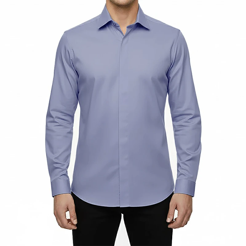 پیراهن آستین بلند یقه کراواتی مردانه ام کی مدل 1616