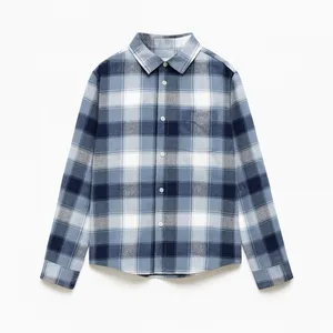 پیراهن آستین بلند یقه انگلیسی پسرانه مانگو مدل A586