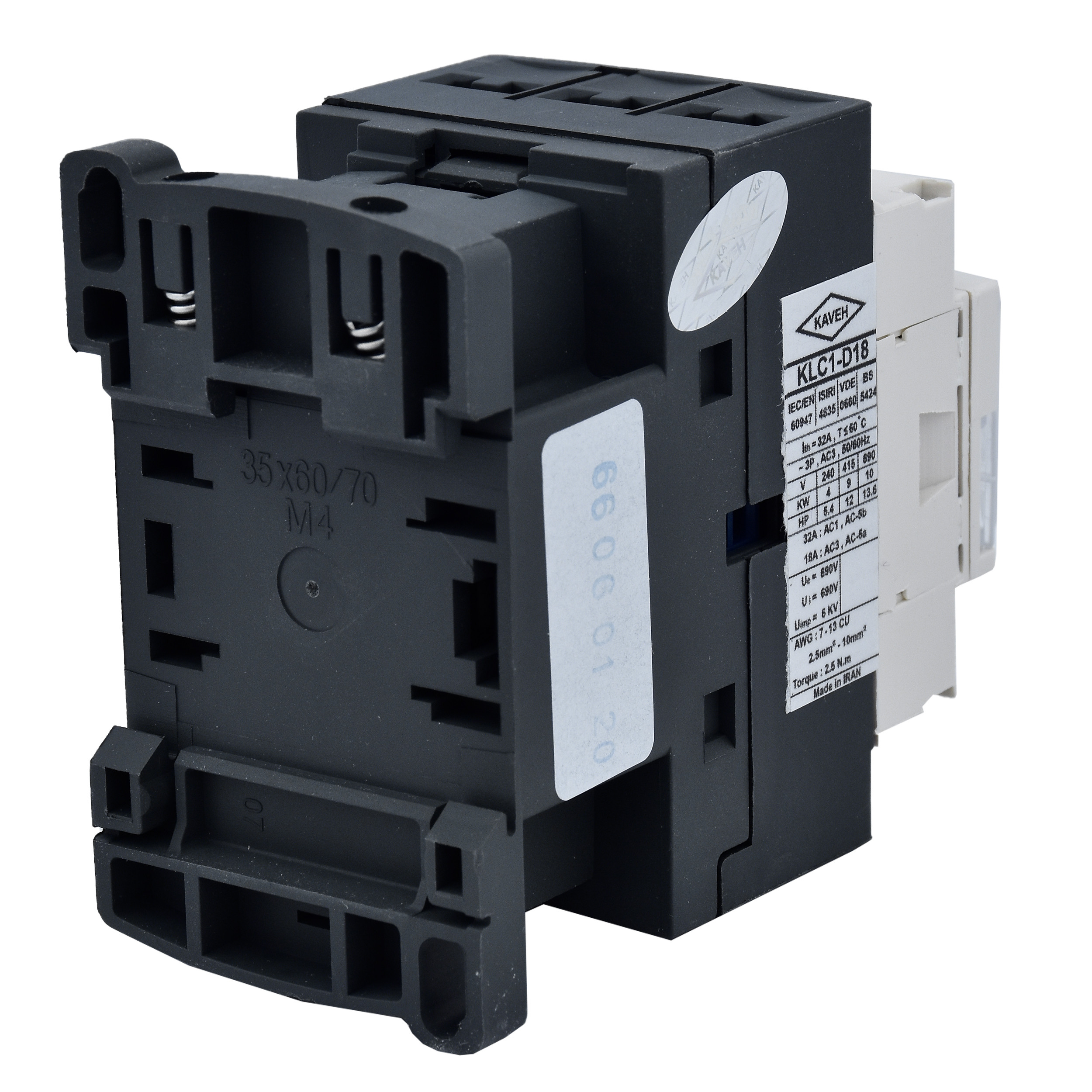 کنتاکتور سه فاز 40 آمپر کاوه مدل D40-11
