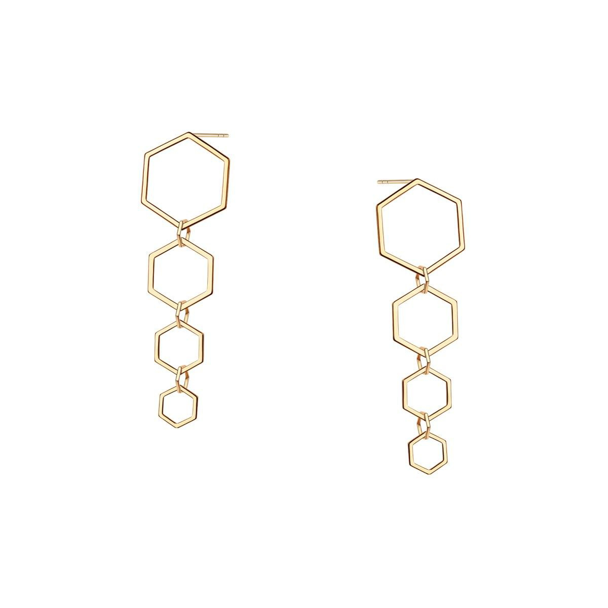 گوشواره طلا 18 عیار زنانه مدل آویز