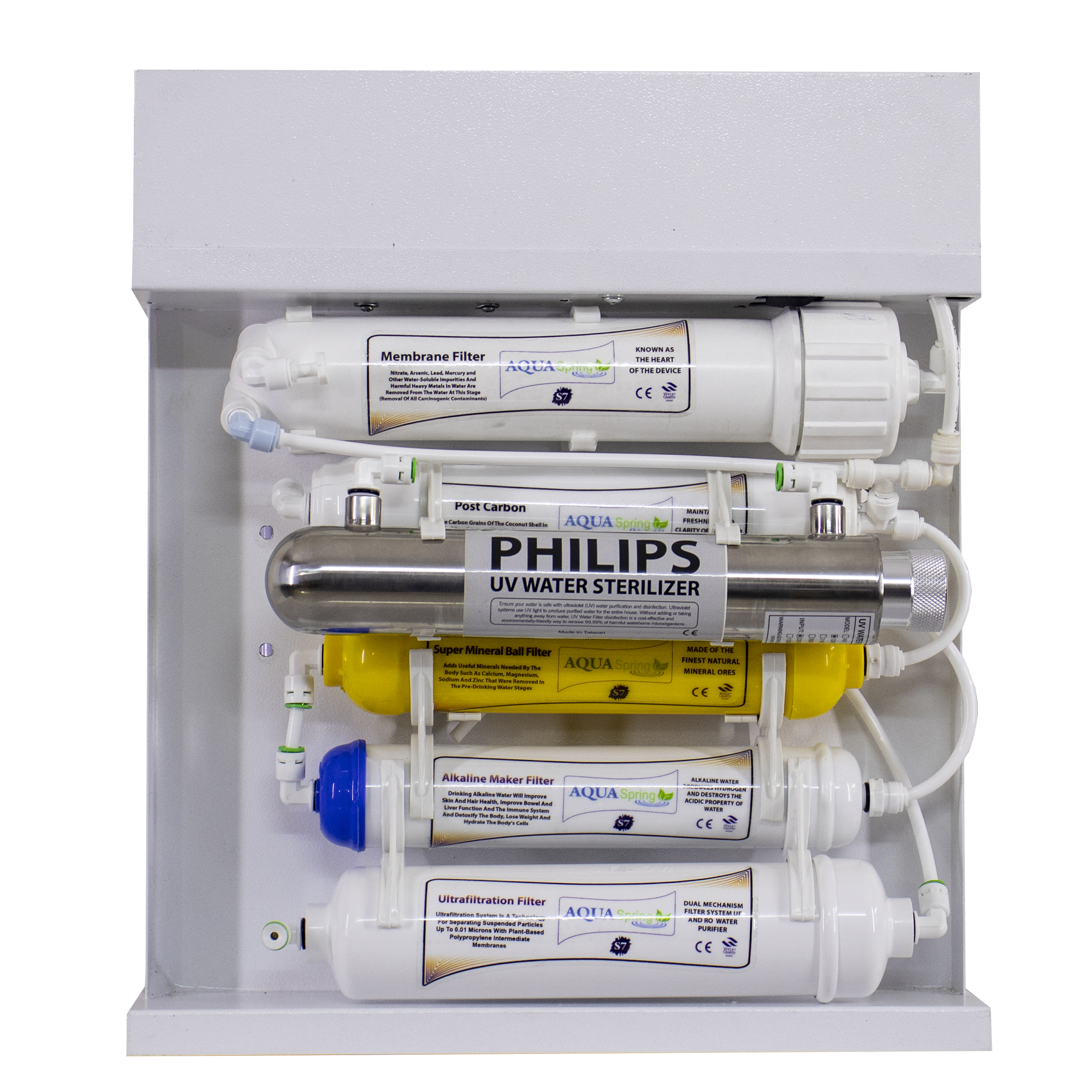 دستگاه تصفیه کننده آب آکوآ اسپرینگ مدل RO-S7-WZ 7900 به همراه مجموعه فیلتر بسته 4 عددی