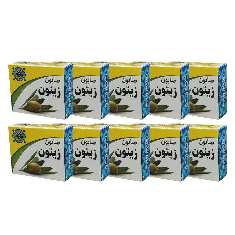 صابون شستشو گیاهستان حکیم مدل زیتون وزن 70 گرم بسته 10 عددی