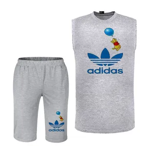 ست تاپ و شلوارک مردانه کد 15  رنگ طوسی