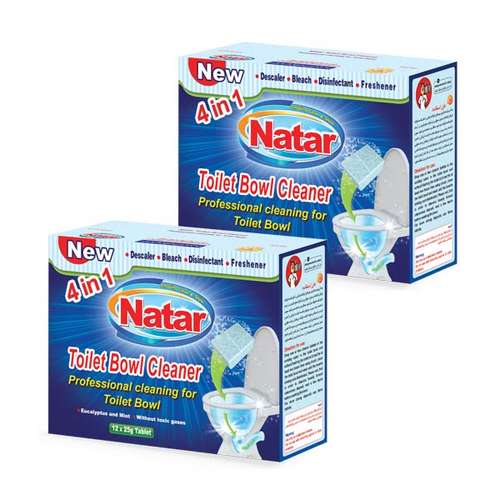 قرص جرم گیر توالت فرنگی ناتار مدل 4 کاره مجموعه 2 عددی