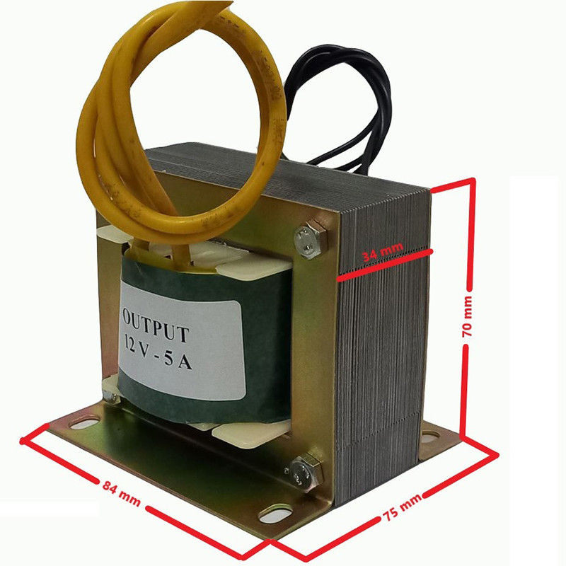 ترانسفورماتور 220 ولت به 12 ولت 5 آمپر مدل NEI12V5A