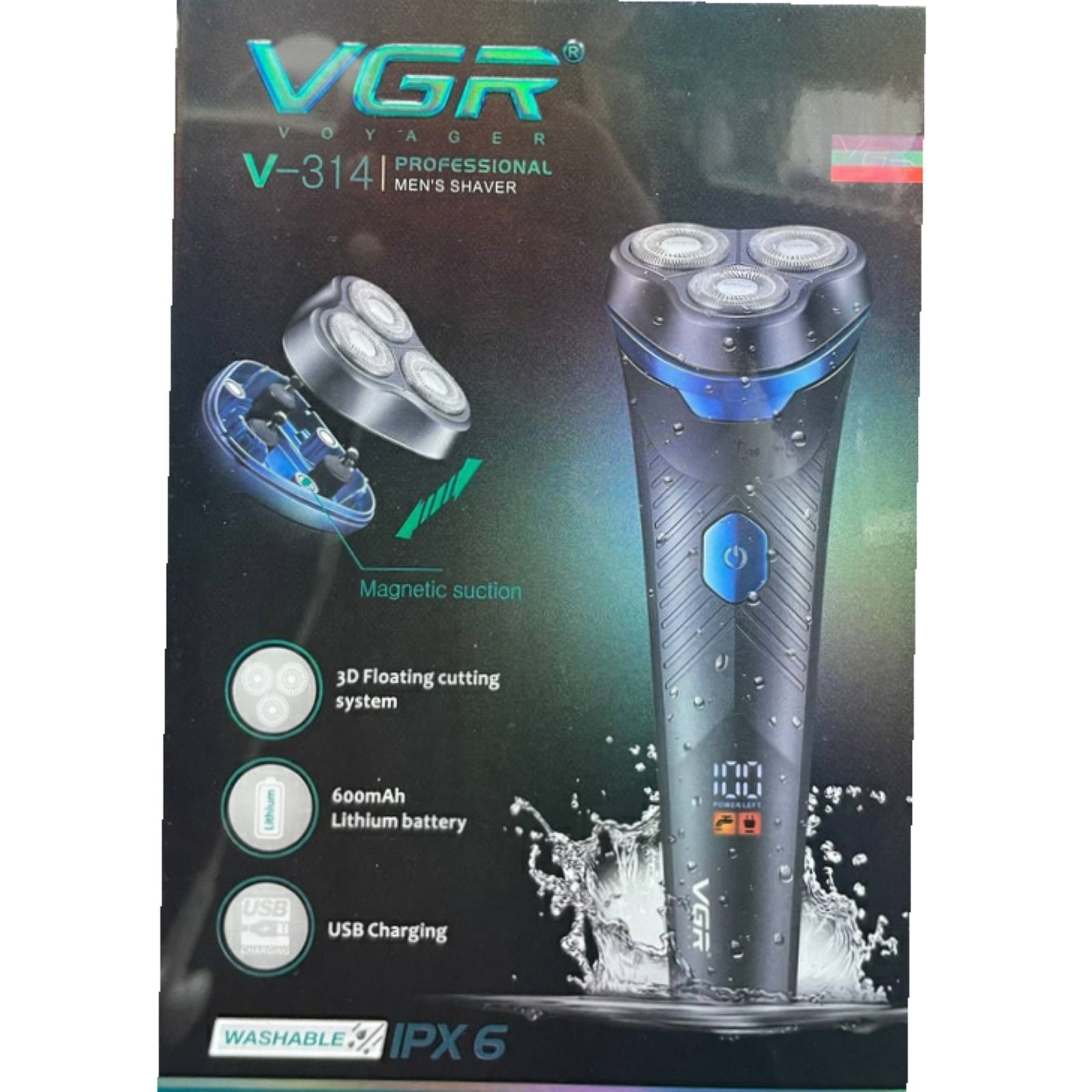 ماشین اصلاح موی صورت شارژی وی جی ار مدل V-314 -  - 4