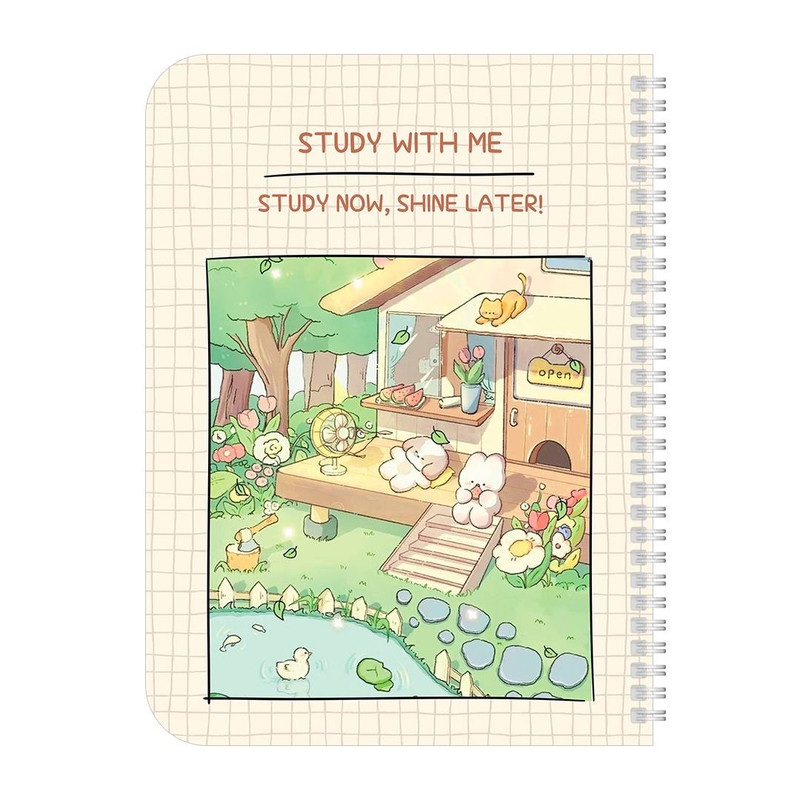 دفتر مشق 50 برگ مدل حاشیه دار طرح خانه رویایی