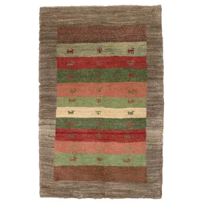 گبه دستباف یک متری کد 421 طرح چراگاه