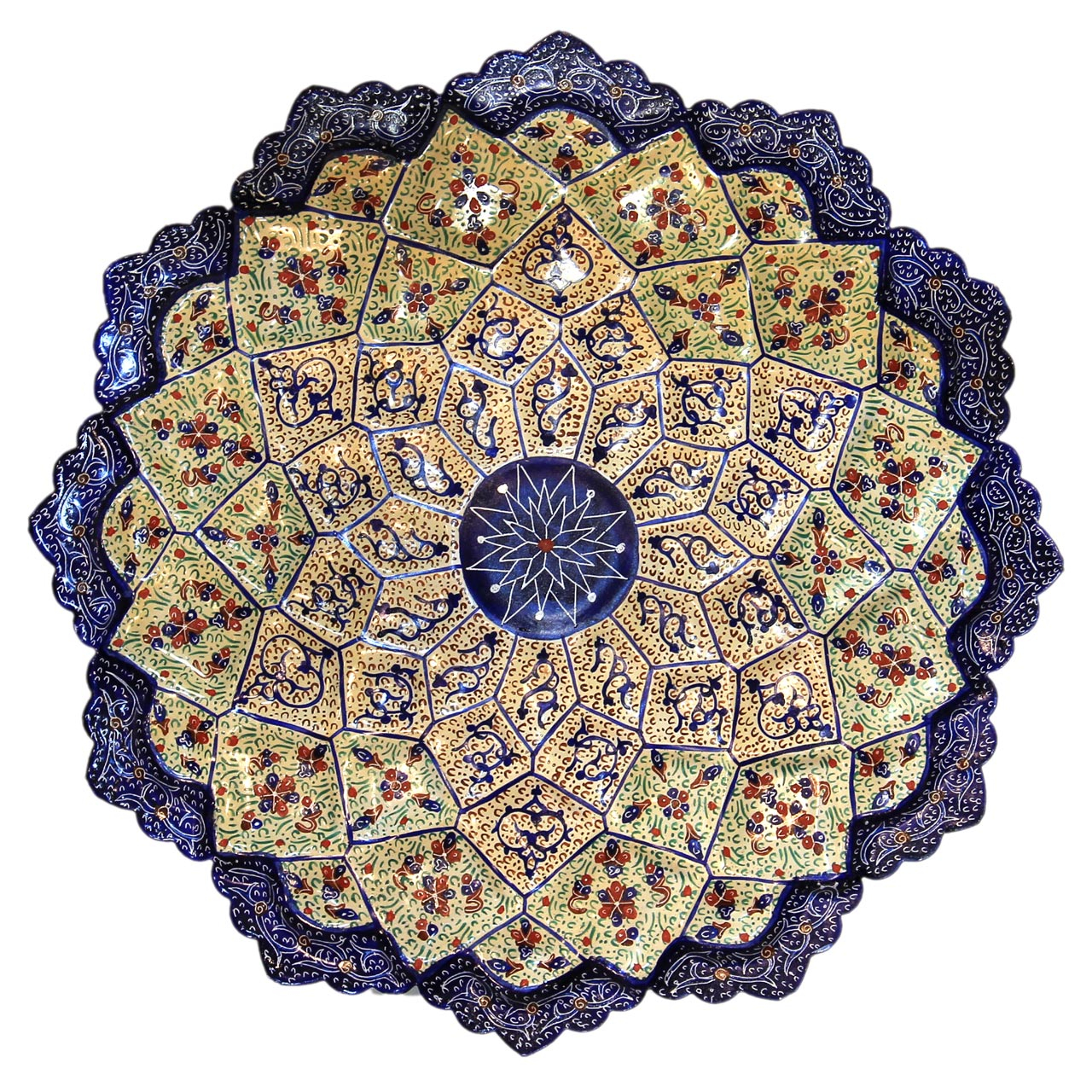 بشقاب مسی میناکاری کد 6-10003