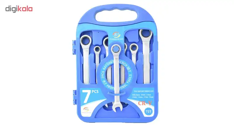 مجموعه آچار یکسر تخت یکسر جغجغه بی اس مدل 001