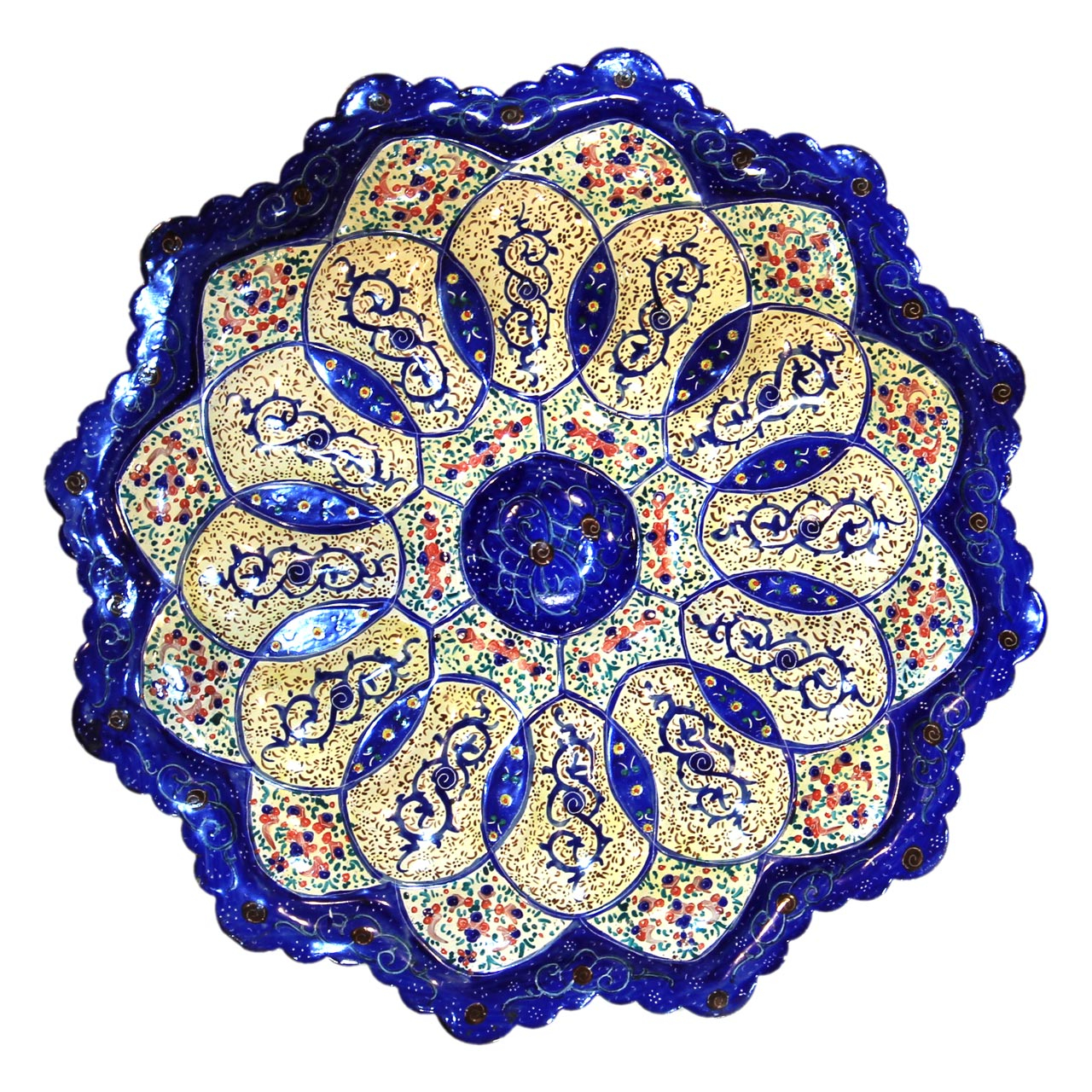 بشقاب مسی میناکاری کد 12-10003