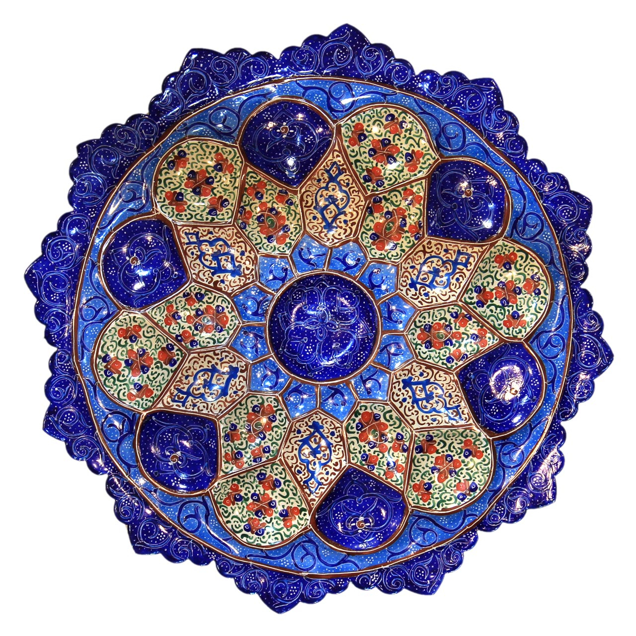 بشقاب مسی میناکاری کد 17-10003